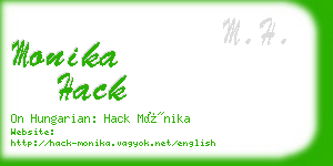 monika hack business card